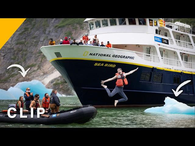 Taking a Polar Plunge Among ICEBERGS in Alaska!