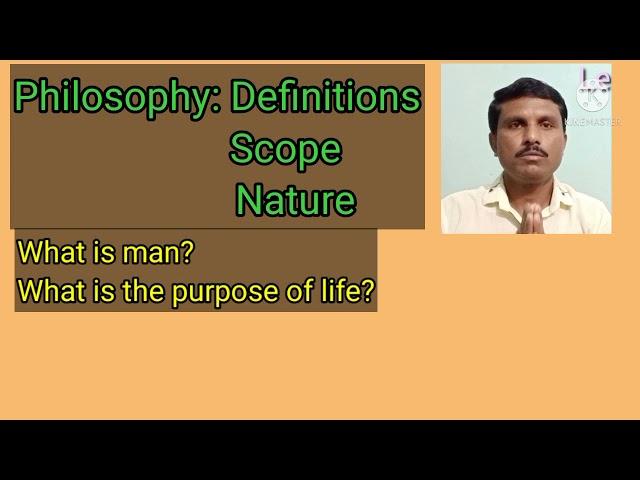 Nature and Scope of Philosophy