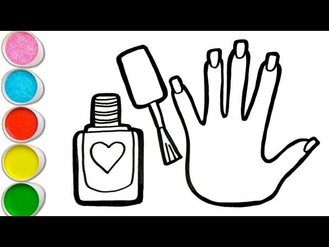 How to Draw a Nail Polish, Heart, Dress and Mermaid | Drawing Tutorial Art