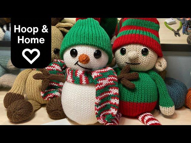 Circular Knitting Machine Pattern Review - Snowman from Festive Knits Book