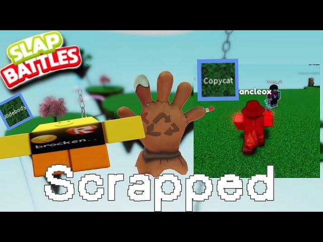 Using SCRAPPED Gloves | Slap Battles Roblox