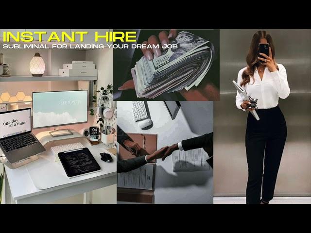 INSTANT HIRE  Subliminal For Manifesting Dream Job | High Paying | Desired Industry | Work Is Play