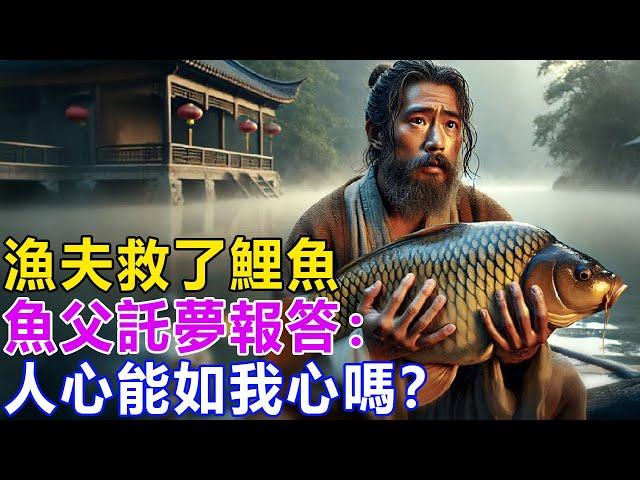 民間故事：漁夫救了鯉魚，魚父託夢報答：人心能如我心嗎？