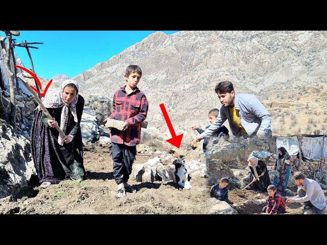 nomadic lifestyle in Iran; How do they build a vegetable garden in the mountains? 