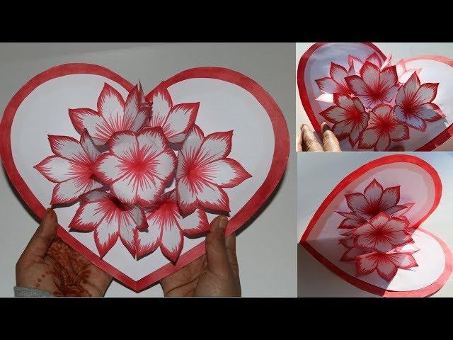 DIY Flower Pop up Card 2-Paper Crafts-Handmade craft