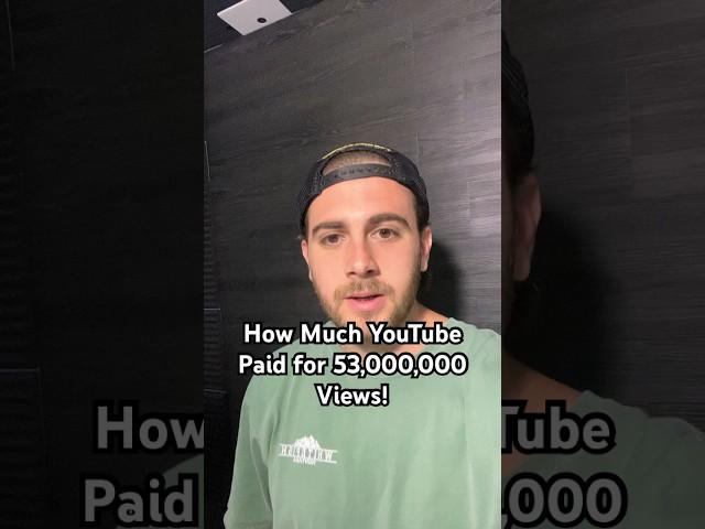 How Much Does 53,000,000 YouTube Views Pay You? #shorts