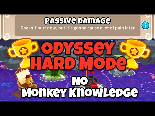 BTD6 Odyssey ||  No Monkey Knowledge || (Passive Damage)