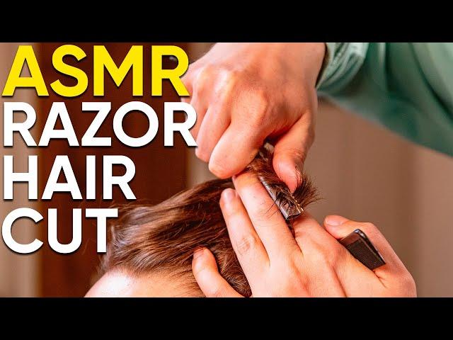 ASMR BARBER  Razor Haircut - No Talking!