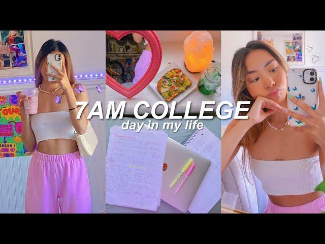 7AM online college day in my life *productive & realistic*