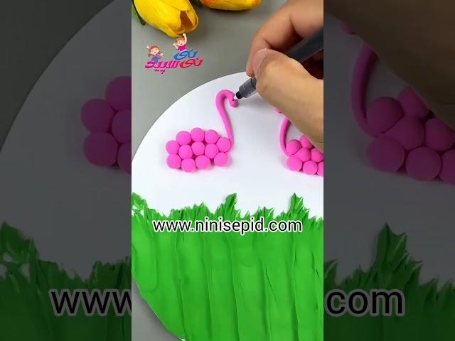 کاردستی لک لک با خمیر بازی
