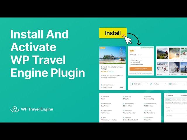 How To Install And Activate WP Travel Engine Plugin | Tutorial