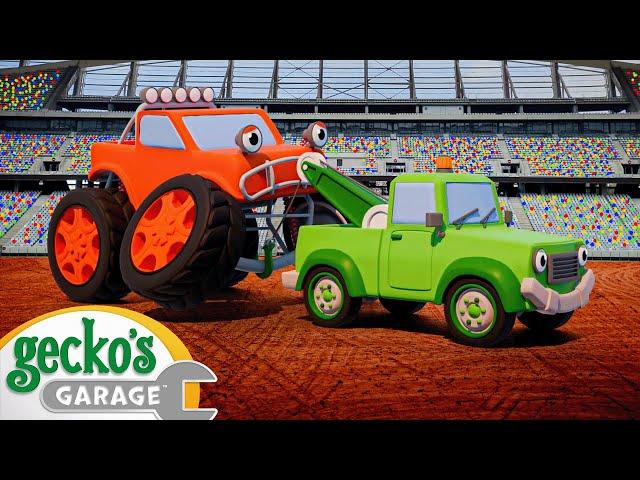 Tilly The Tow Truck Rescues Max The Monster Truck | Gecko 2D | Learning Videos for Kids