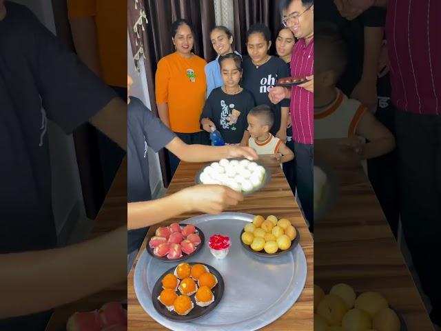 One bottle flip one Gulab jamun challenge #family #ranashow #bottleflip #funny #shorts #rasgulla