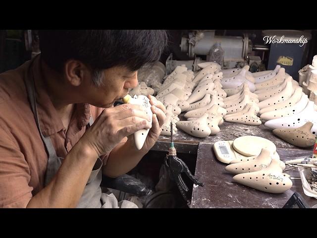 Beautiful Sound! Process of Making Ocarina Ceramic Flute. Korean Artisan