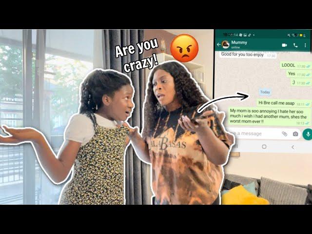 SENDING MY MOM THE WRONG TEXT MESSAGE PRANK !( She got mad!)