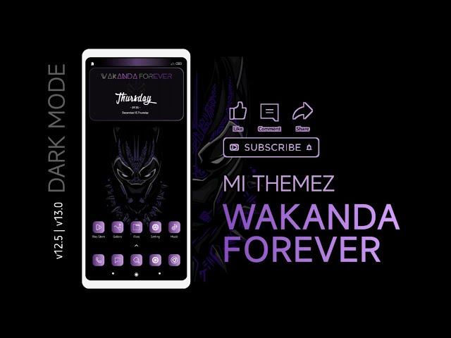 FREE THEME | WAKANDA FOREVER MIUI THEME • FOR MIUI 12 13