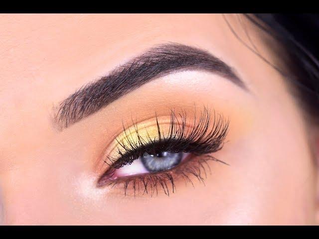 VIOLET VOSS FLAMINGO EYESHADOW PALETTE | Yellow Eye Makeup Tutorial