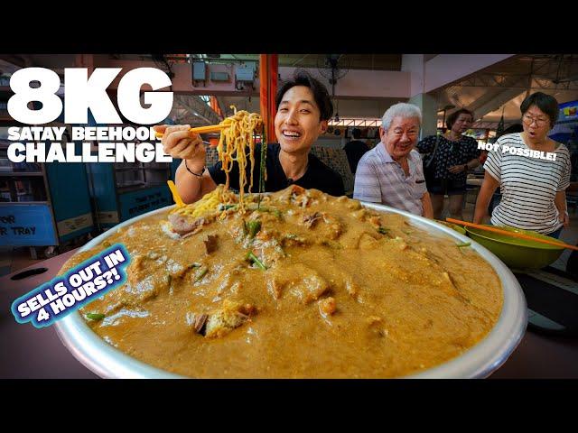 8KG Satay Beehoon Challenge! | Hidden Gem in Yishun that sells out in 4 hours?! | 20 Servings Eaten!