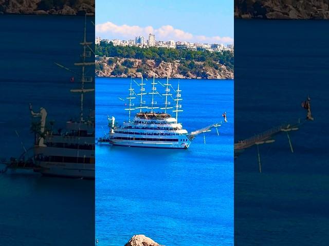 Beautiful  Antalya Türkiye Pirate Ship #sea#antalya#turkey#travel#pirates#ship#beautiful#nature