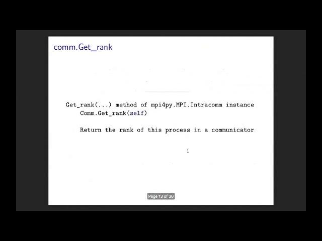 Introduction to parallel programming with MPI and Python