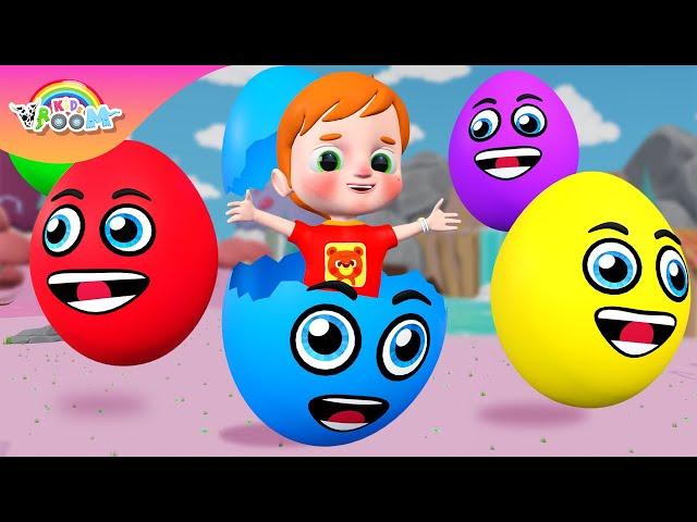 Surprise Eggs Become Colorful! | Learn Colors + Kids Songs & More