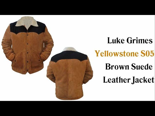 Luke Grimes Brown Suede Leather Jacket | Yellowstone S05 Outfit | At William Jacket.