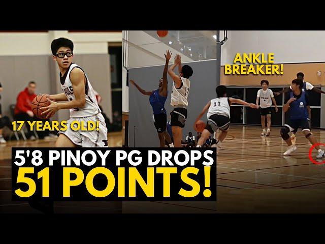 5'8 Filipino PG drops 51 POINTS! | 17-year old Lorence Dela Cruz is UNSTOPPABLE!