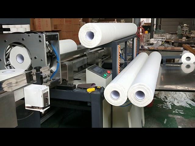 Automatic band saw cutting industrial roll tissue paper cutting machine