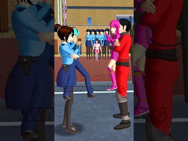 BAYI POLICE VS BAYI NINJA  #sakuraschoolsimulator #shortsyoutube #sakuraschool