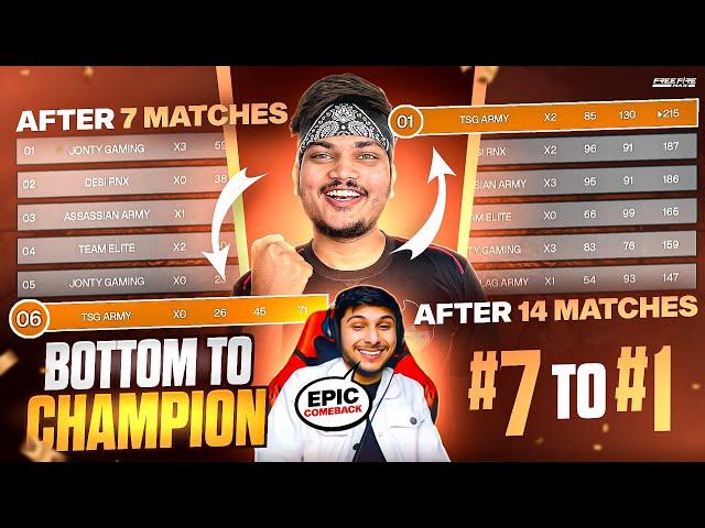 Free Fire Tournament Team TSG ARMY Bottom To Champions Live Reaction Tsg Krish 13 Solo Kills