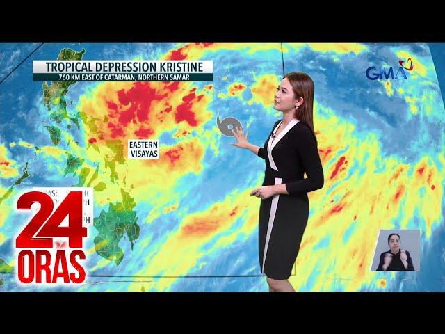 Tropical Depression 'Kristine' enters PAR, expected to intensify | 24 Oras