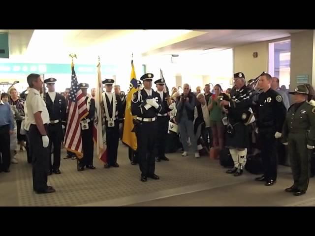 US Honor Flag arrives in San Diego for SDPD Officer Jeremy Henwood