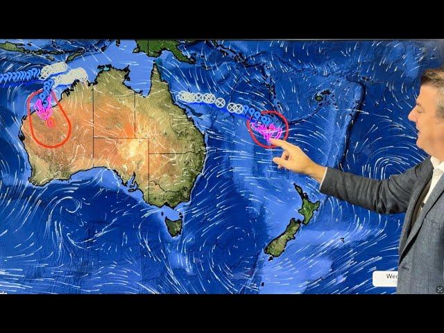 Tropical low may brush NZ on Sun/Mon, then westerly change