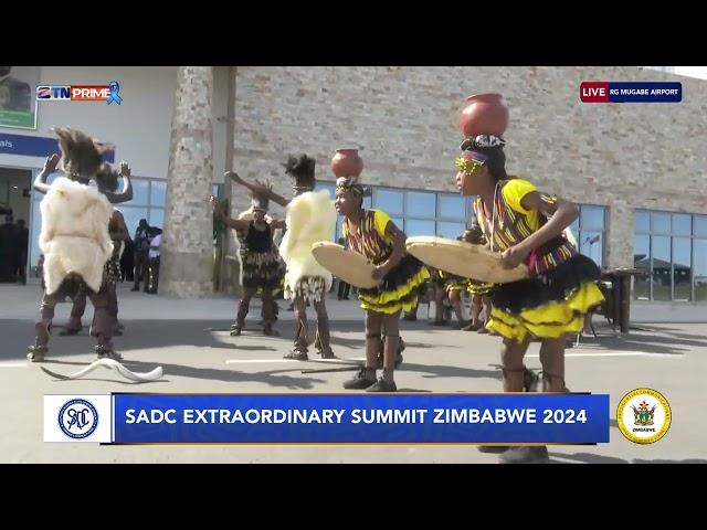 A warm welcome to Mozambican President Filipe Nyusi at the SADC Extraordinary Summit