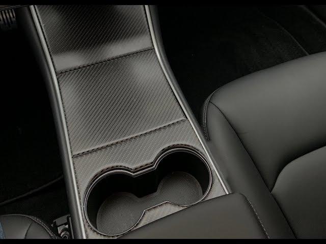 Carbon Fiber Molded Center Console Cover for Tesla Model 3 from RPM TESLA