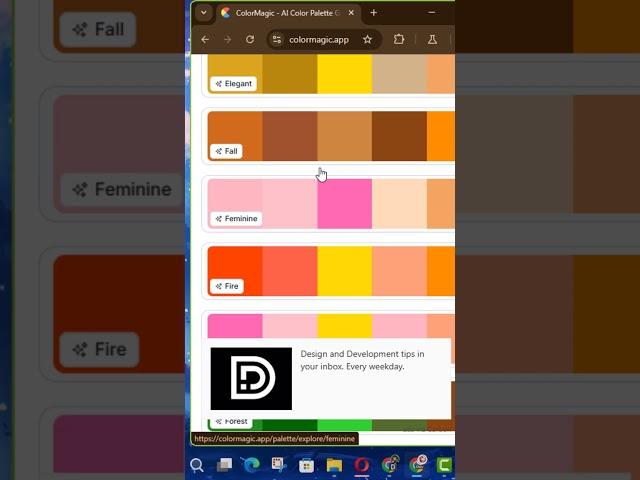 AI That Knows Your Perfect Colors!  #AITools #DesignHacks #fyp #tech #powerfulwebsites #shorts