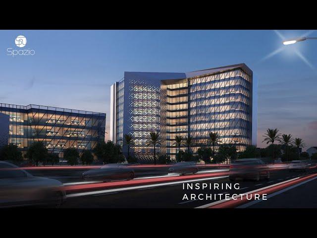 Office Building Architecture Design by Spazio Dubai | Modern Exterior Design for Buildings Complex