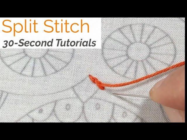 How To Do Split Stitch Embroidery: 30 Seconds