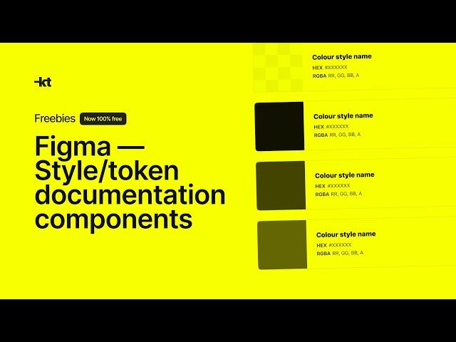 Figma — Style/token documentation components™