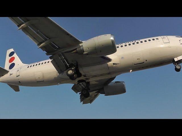 JAT 737-300 - Landing & Takeoff - Skiathos, the Second St Maarten - JAT now gone!