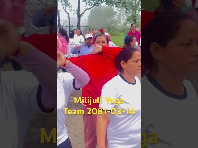 Milijuli yoga team #yogadance #shorts #video by Visitor Tilak Silwal
