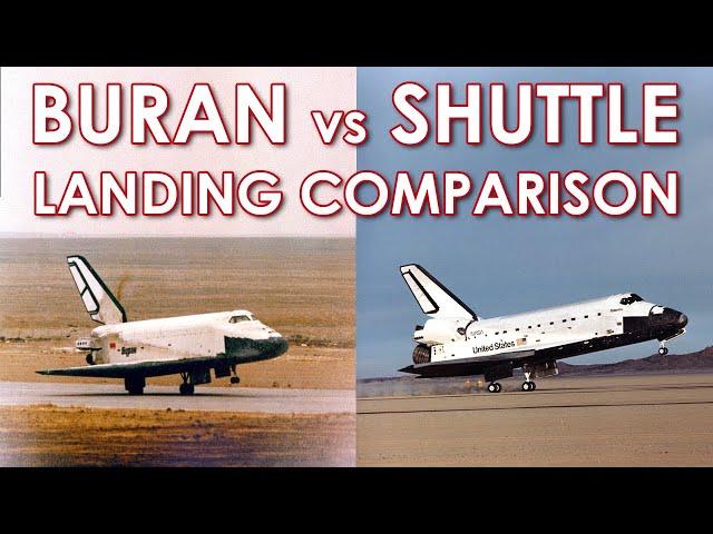 Buran vs Shuttle Landing Comparison - Soviet Space Shuttle landing, STS-27