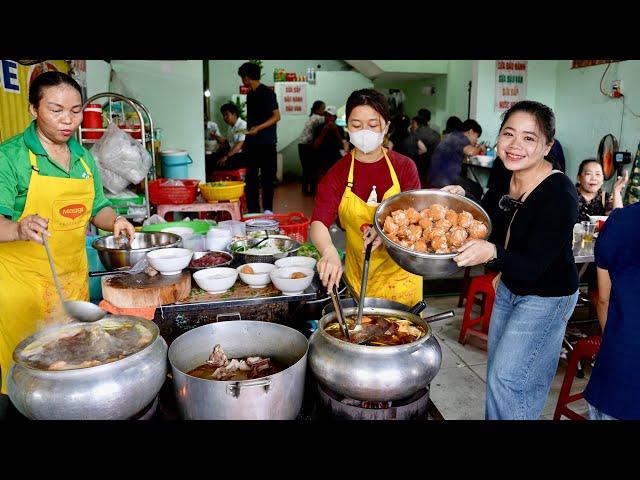 Đã thèm Tô Bún Bò Huế đầy ắp thịt 50k/Tô Siêu Ngon cực đông khách tại Huế, Phan Diễm đi về Thanh Hoá