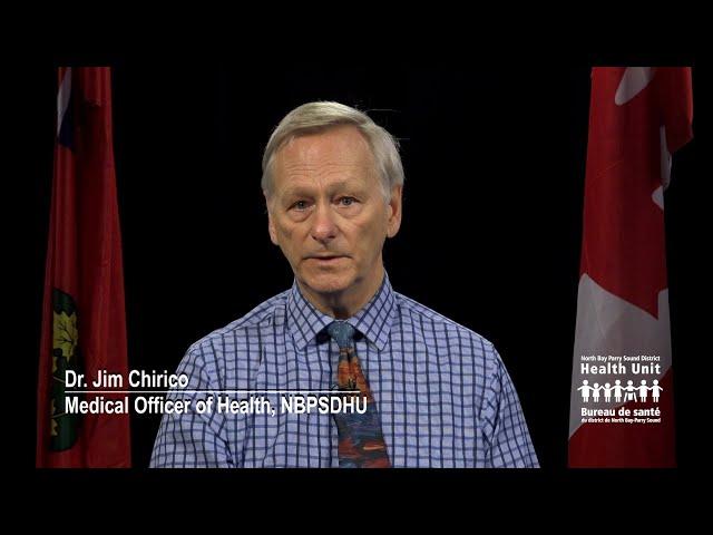 Dr. Jim Chirico, Medical Officer of Health for North Bay Parry Sound District Health Unit