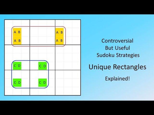 Controversial But Useful Sudoku Strategies Unique Rectangles Explained