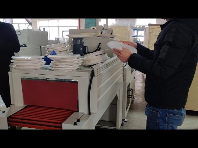 Full Automatic Disposable Paper Plate Shrink Heating Packing Machine