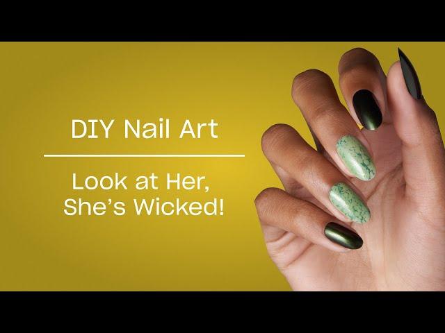 Elphaba Glow-in-the-Dark Nails