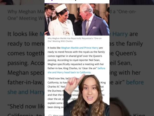 Meghan Markle reportedly asked for one-on-one with King Charles III | #shorts #yahooaustralia