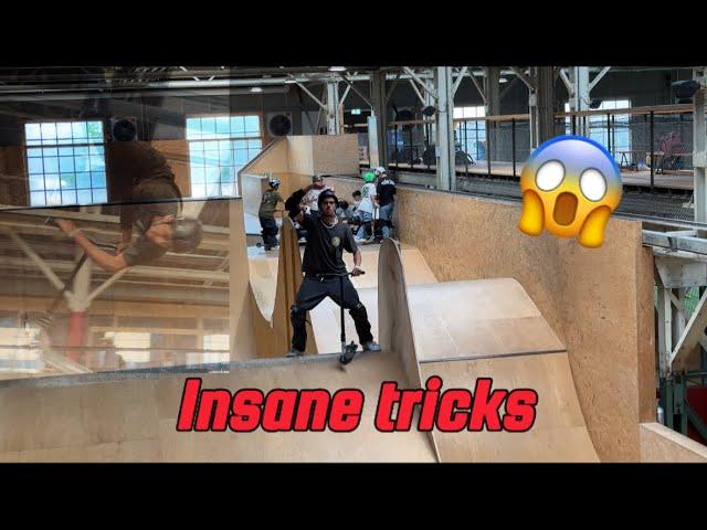 INSANE SCOOTER TRICKS AND SHENANIGANS AT SKILLS PARK