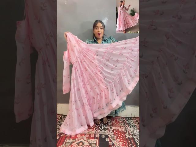 Meesho Huge *Sasta* Anarkali Unboxing  || Raat Ke 2 Bje Smaan Khrida Hai #unboxingshorts #trend